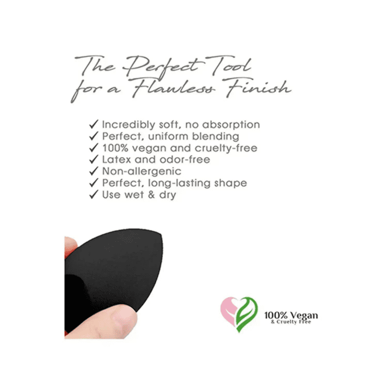 Allure Makeup Blender Sponge - Black - (1Pc) - Allure