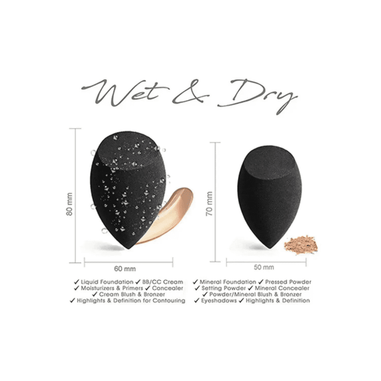 Allure Makeup Blender Sponge - Black - (1Pc) - Allure