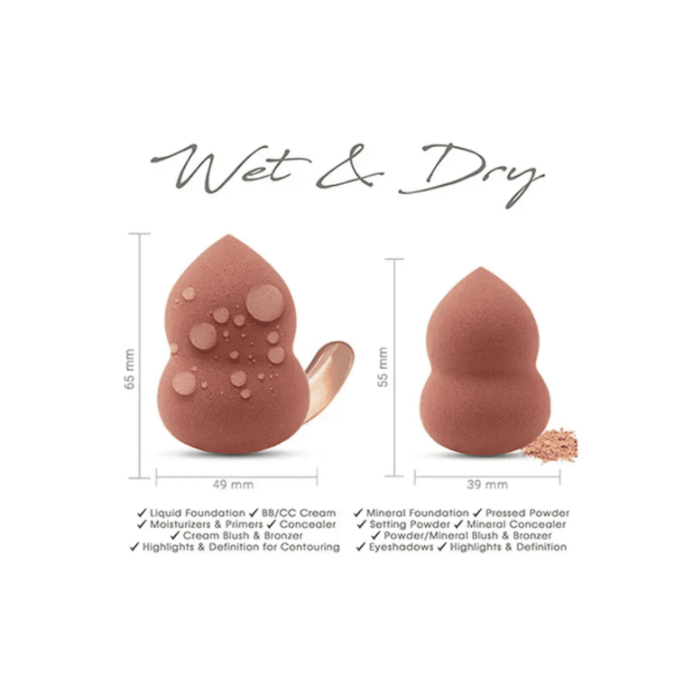 Allure Makeup Blender Sponge - Pear Brown - (1Pc) - Allure