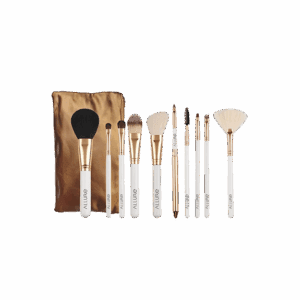 Allure White Gold Makeup Brush - (10Pcs) - Allure