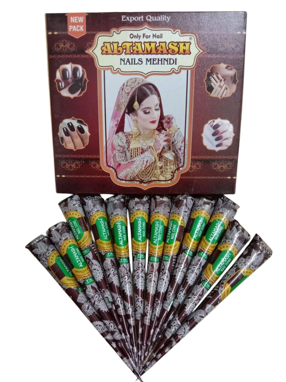 Altamash Nails Mehendi Cones, Pack 12