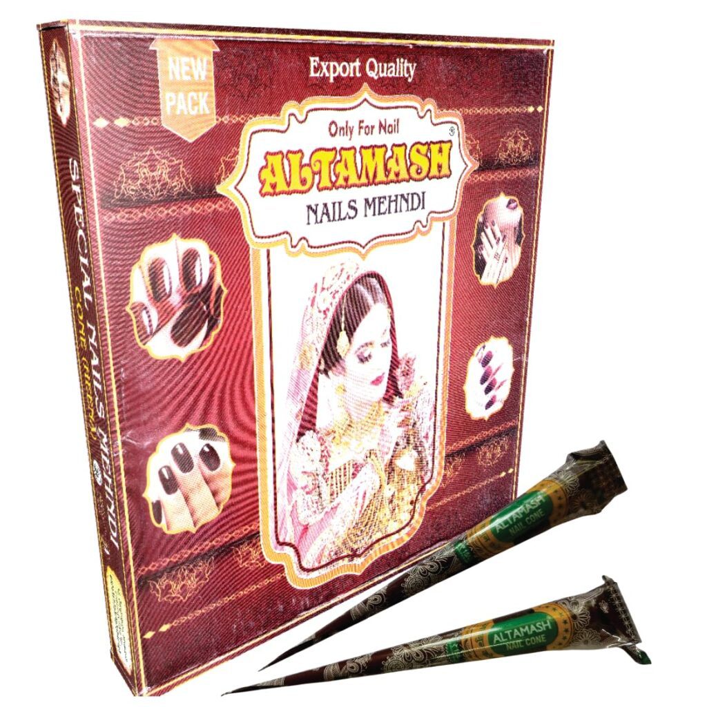 Altamash Nails Mehendi Cones, Pack of 12 only for Nail ALTAMASH NAIL MEHENDI : Altamash Dulhan Nails Mehendi Cone