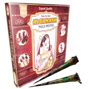 Altamash Nails Mehendi Cones, Pack of 12 only for Nail ALTAMASH NAIL MEHENDI : Altamash Dulhan Nails Mehendi Cone