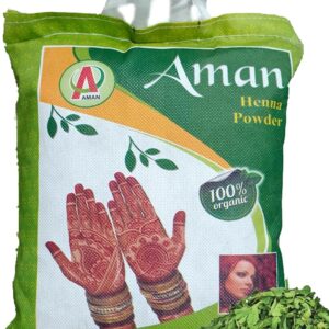 AMAN HERBALS - 100% Pure and Natural Rajasthani Henna Mehandi Powder (Double Filter), Natural Conditioning & Anti-Dandruff Pack of 1000gm