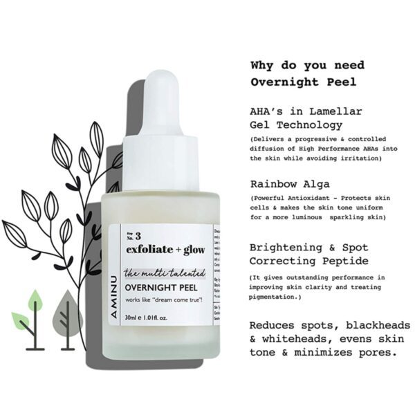 Aminu Exfoliate Plus Glow The Multitalented Overnight Peel - (10ml) - Aminu