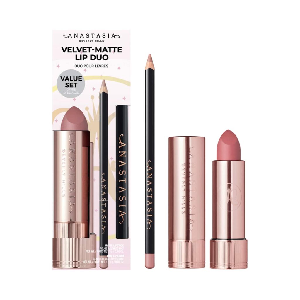 Anastasia Beverly Hills Velvet Matte Lip Duo - Muted Mauve, Hush Rose (2pcs) - Anastasia Beverly Hills