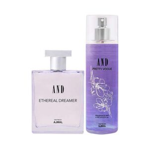AND Ethereal Dreamer Eau De Parfum & Pretty Vogue Body Mist (300 ml) - (Pack Of 2) - AND