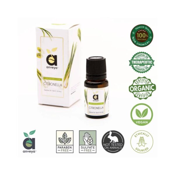 Anveya Citronella Essential Oil (15ml) - Anveya