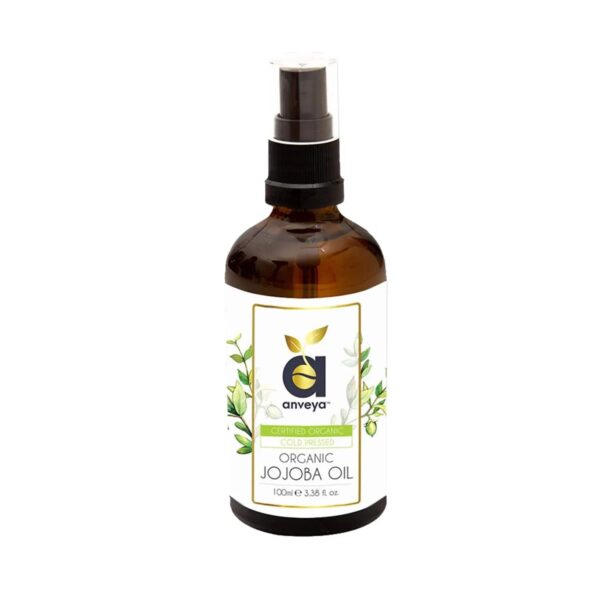 Anveya Cold Pressed Organic Jojoba Oil (100ml) - Anveya