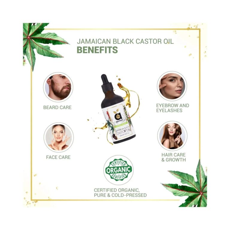 Anveya Jamaican Black Cold Pressed Organic Castor Oil (100ml) - Anveya