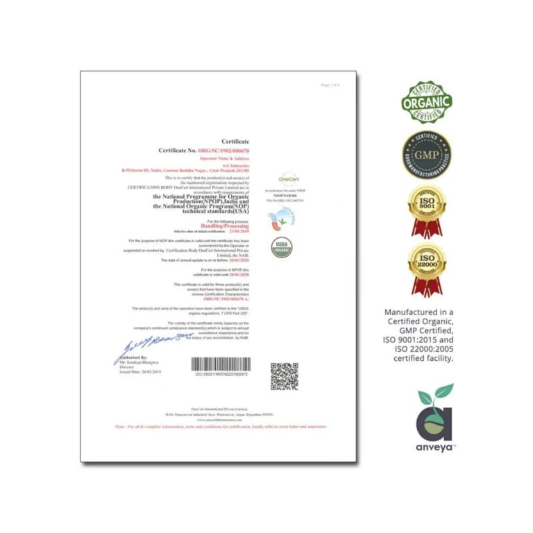 Anveya Jamaican Black Cold Pressed Organic Castor Oil (100ml) - Anveya