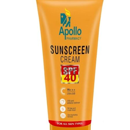 Apollo Pharmacy SPF 40 PA+++ Sunscreen Cream, 60 gm