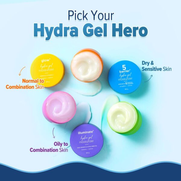 Aqualogica 5 Barrier+ Hydra Gel Moisturizer With Avocado & 5 Essential Ceramides (100 g) - Aqualogica