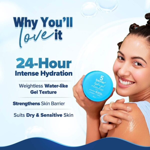 Aqualogica 5 Barrier+ Hydra Gel Moisturizer With Avocado & 5 Essential Ceramides (100 g) - Aqualogica