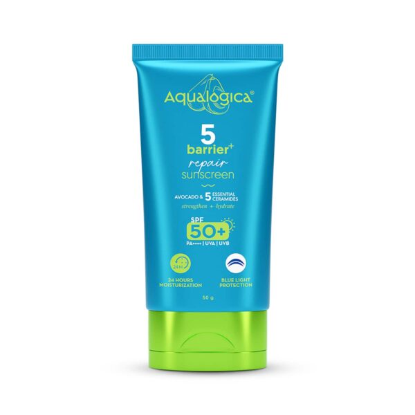 Aqualogica 5 Barrier + Repair Sunscreen with Avocado and 5 Essential Ceramides (50 g) - Aqualogica