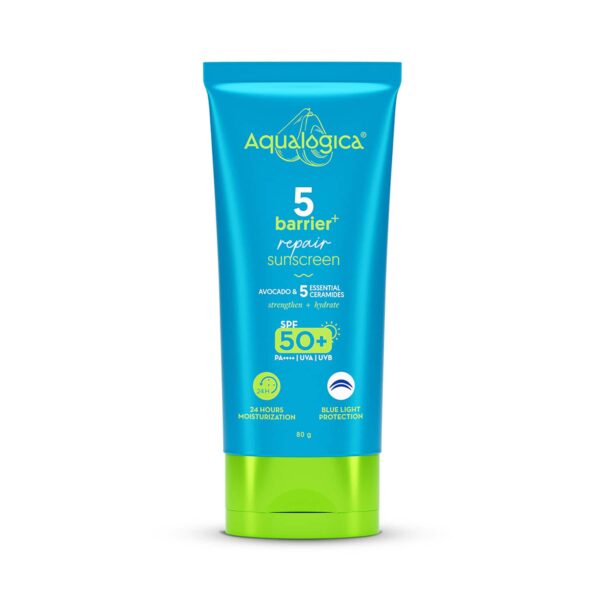 Aqualogica 5 Barrier + Repair Sunscreen with Avocado and 5 Essential Ceramides (80 g) - Aqualogica