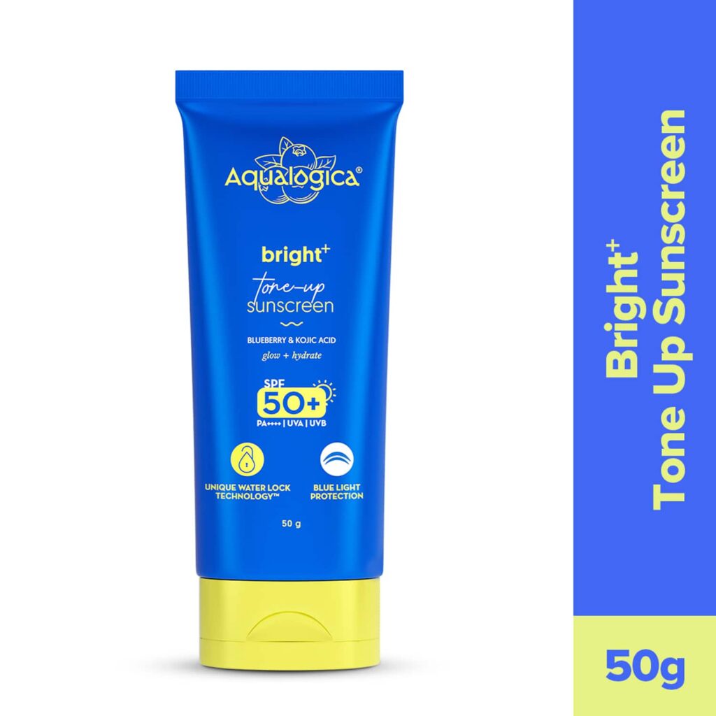Aqualogica Bright+ Tone Up Sunscreen, Super Light, SPF 50+ PA++++ (50 g) - Aqualogica