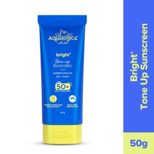 Aqualogica Bright+ Tone Up Sunscreen, Super Light, SPF 50+ PA++++ (50 g) - Aqualogica