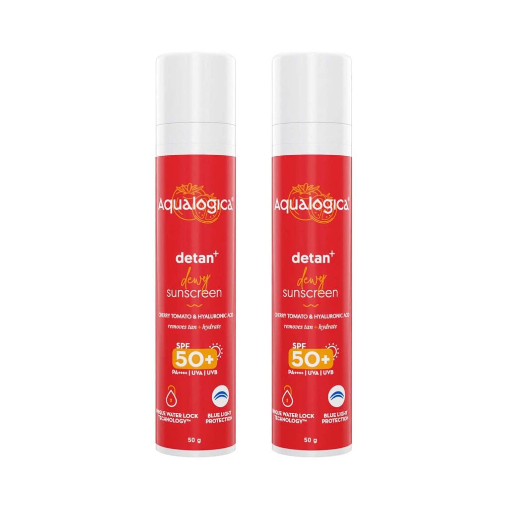 Aqualogica Detan+ Dewy Sunscreen - (50g) (Pack of 2) Combo - Aqualogica