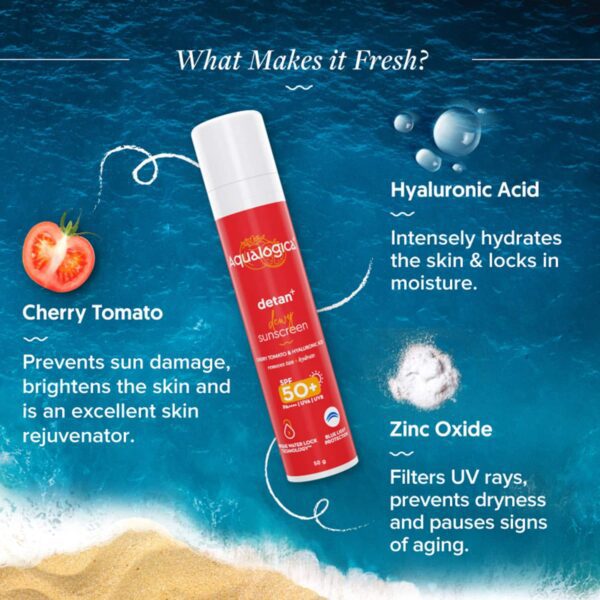 Aqualogica Detan+ Dewy Sunscreen - (50g) (Pack of 2) Combo - Aqualogica