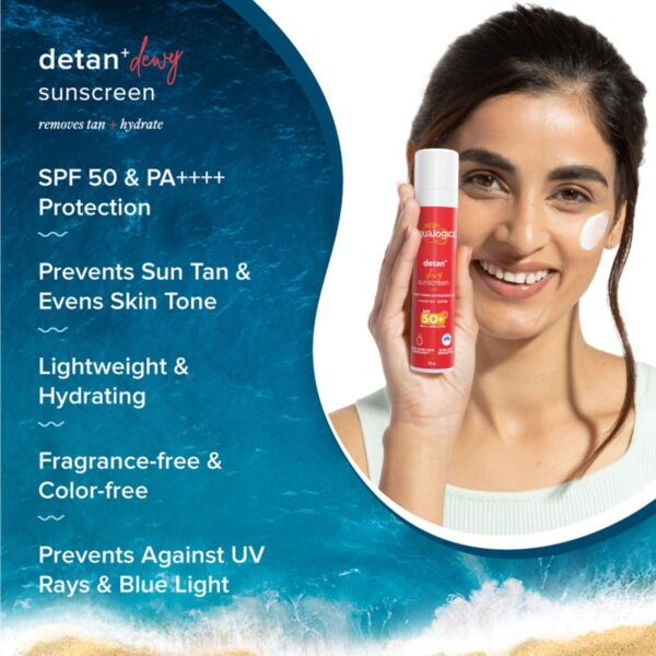 Aqualogica Detan+ Dewy Sunscreen - (50g) (Pack of 2) Combo - Aqualogica