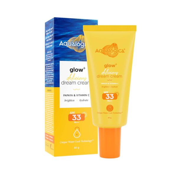 Aqualogica Glow+ Delicious Dream Cream with SPF 33+ & PA+++ (50g) - Aqualogica