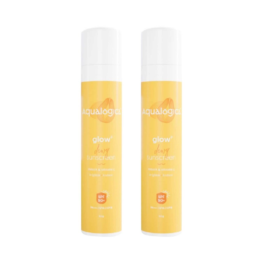 Aqualogica Glow+ Dewy Sunscreen - (50g) (Pack of 2) Combo - Aqualogica
