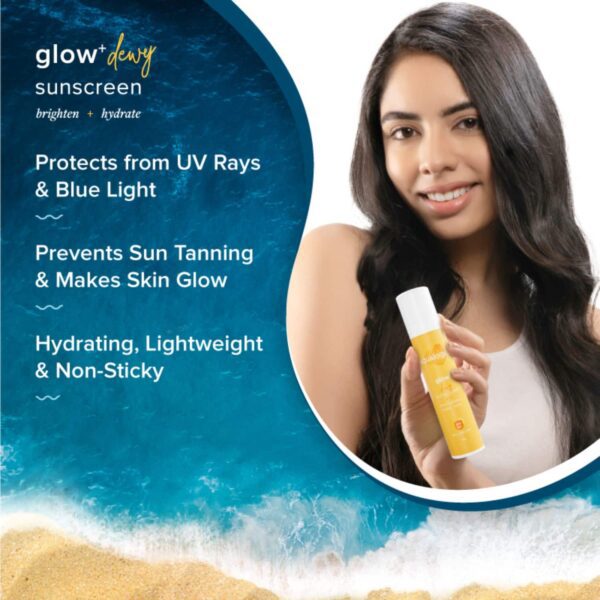 Aqualogica Glow+ Dewy Sunscreen - (50g) (Pack of 2) Combo - Aqualogica