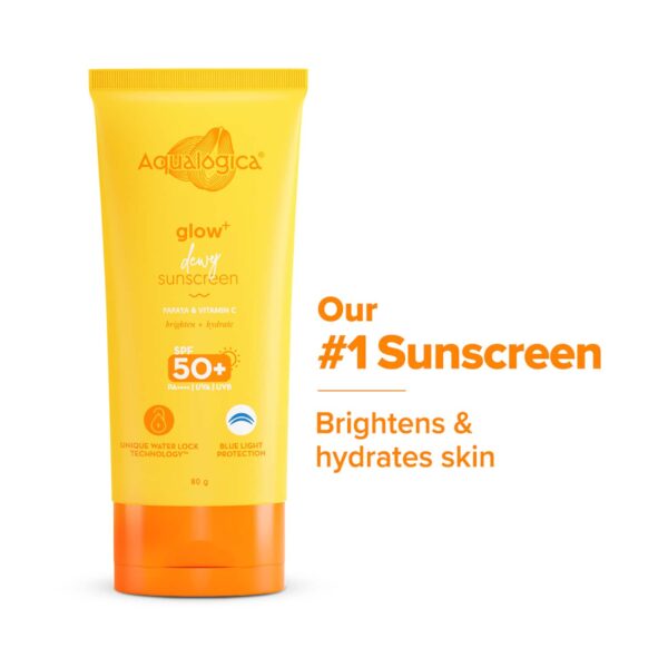 Aqualogica Glow+ Dewy Sunscreen - 80g (Pack of 2) Combo - Aqualogica