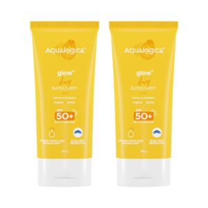 Aqualogica Glow+ Dewy Sunscreen - 80g (Pack of 2) Combo - Aqualogica