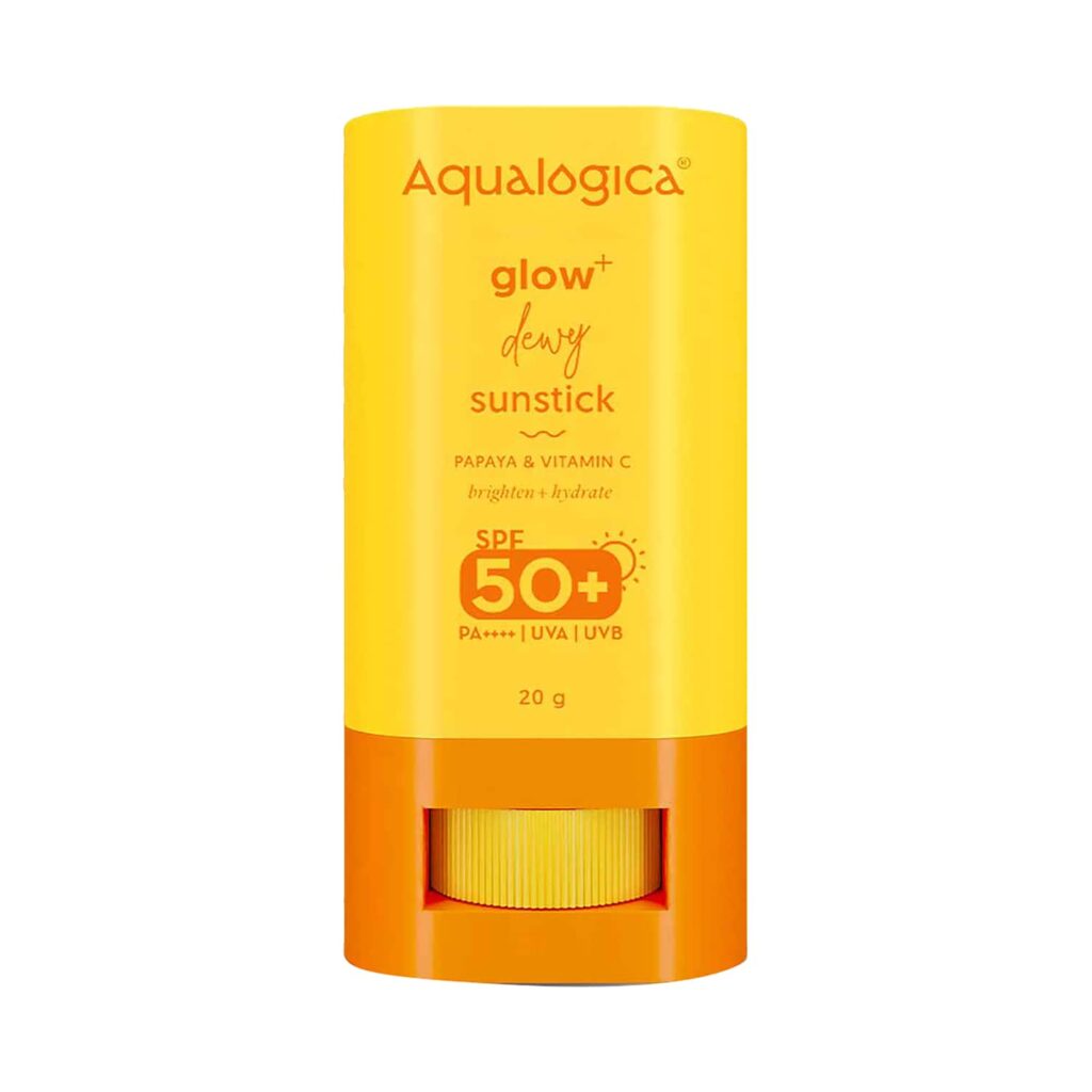Aqualogica Glow+ Dewy Sunstick SPF 50 PA++++ With Papaya & Vitamin C (20g) - Aqualogica