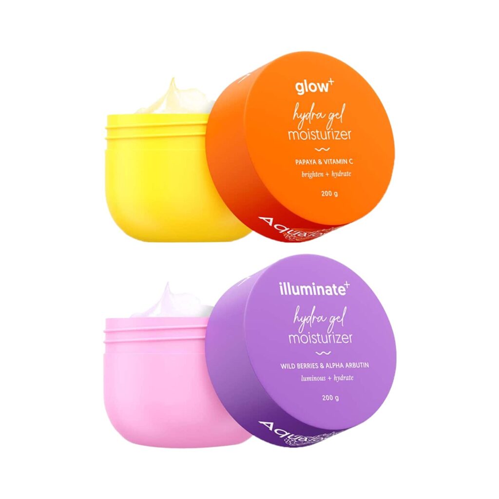 Aqualogica Glow + Illuminate Hydra Gel Moisturizer Combo - Vitamin C + Wild Berries - Aqualogica