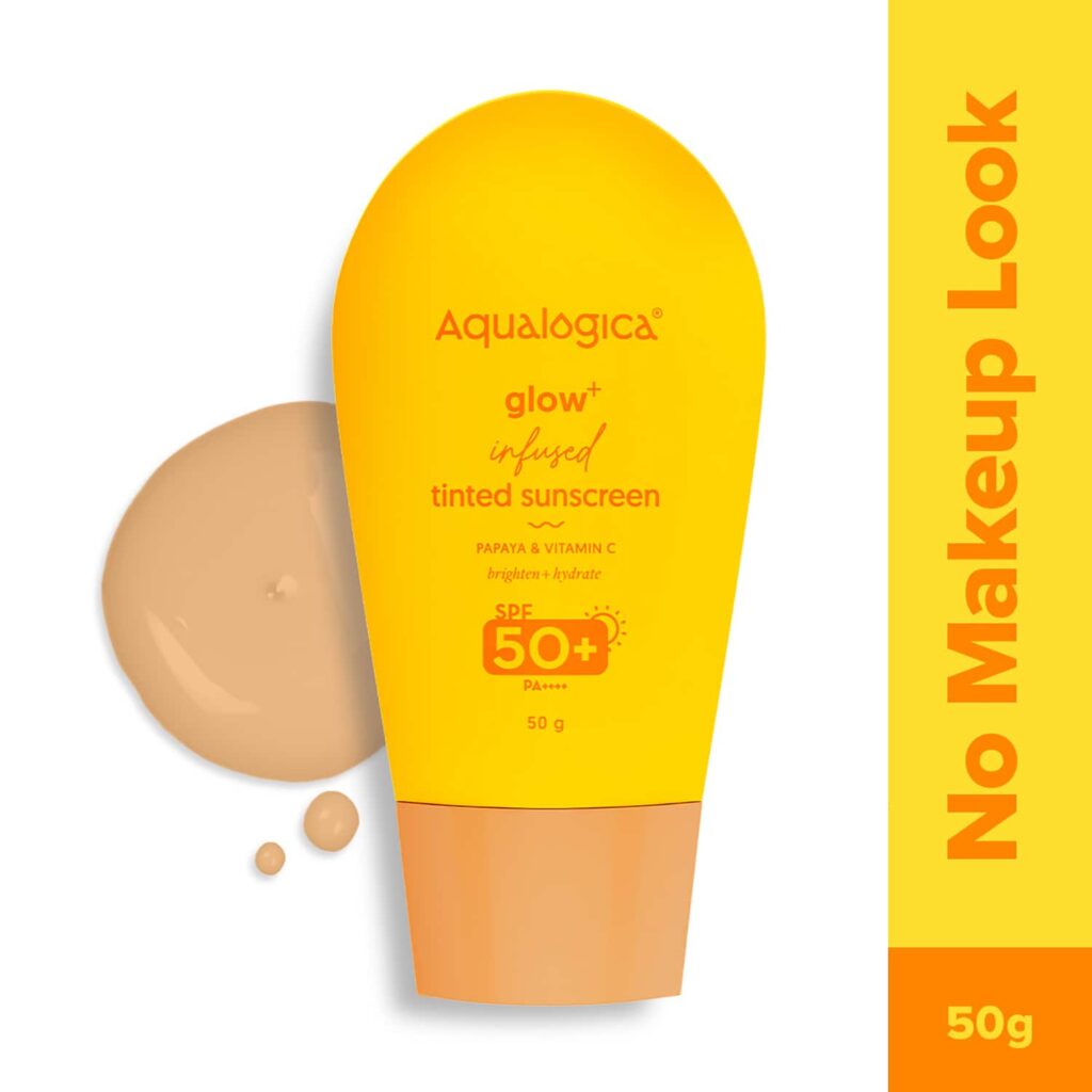 Aqualogica Glow+ Infused Tinted Sunscreen With SPF 50+ PA++++ (50 g) - Aqualogica