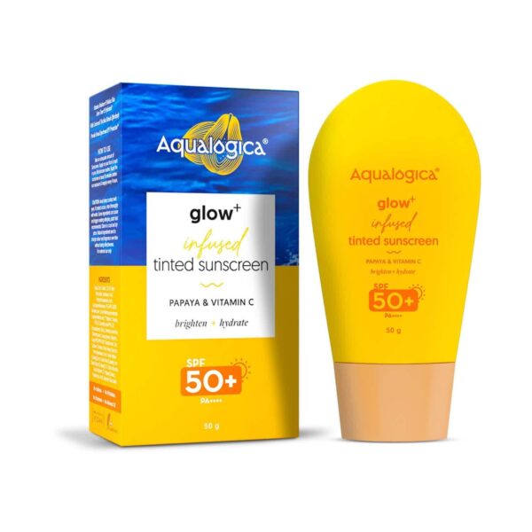 Aqualogica Glow+ Infused Tinted Sunscreen With SPF 50+ PA++++ (50 g) - Aqualogica
