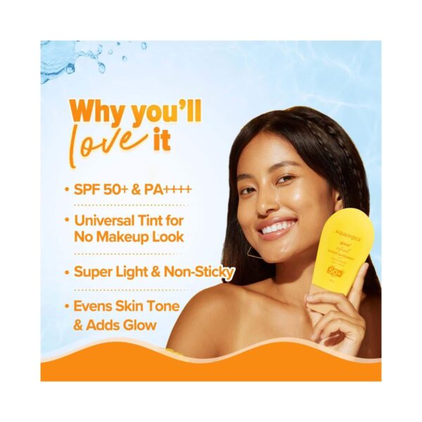 Aqualogica Glow+ Infused Tinted Sunscreen With SPF 50+ PA++++ (50 g) - Aqualogica