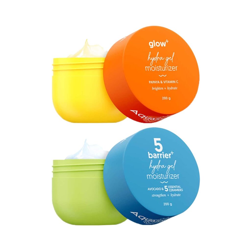 Aqualogica Hydra Gel Moisturizer Combo - Vitamin C & Papaya + 5 Ceramides & Avocado - Aqualogica