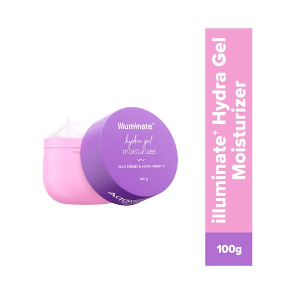 Aqualogica Illuminate+ Hydra Gel Moisturizer With Wild Berries & Alpha Arbutin (100 g) - Aqualogica