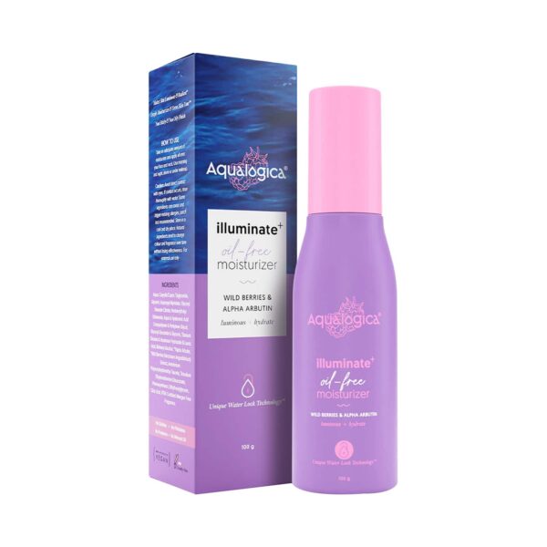 Aqualogica Illuminate+ Oil Free Moisturizer With Wild Berries And Alpha Arbutin (100g) - Aqualogica