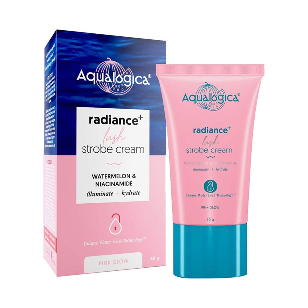 Aqualogica Radiance+ Lush Strobe Cream with Watermelon & Niacinamide (30g) - Aqualogica