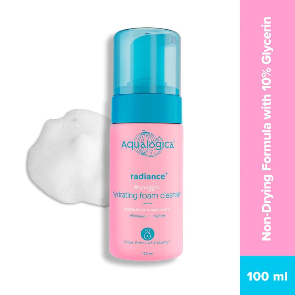 Aqualogica Radiance+ Mousse Hydrating Foam Face Cleanser (100 ml) - Aqualogica