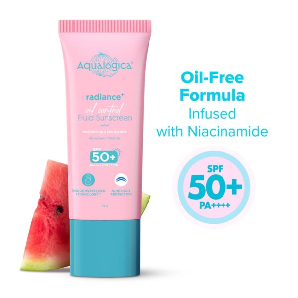 Aqualogica Radiance+ Oil Control Fluid Sunscreen (50 g) - Aqualogica