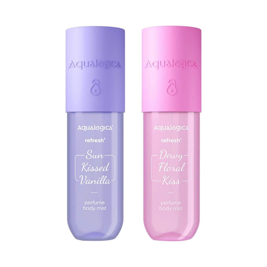 Aqualogica Refresh + Perfume Body Mist Combo - Sun Kissed Vanilla & Dewy Floral Kiss - Aqualogica