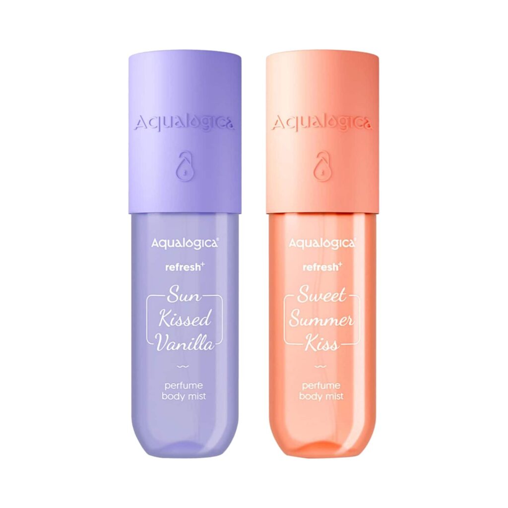 Aqualogica Refresh+ Perfume Body Mist Combo - Sun Kissed Vanilla & Sweet Summer Kiss - Aqualogica