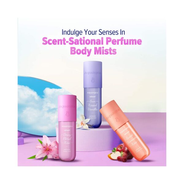 Aqualogica Refresh+ Perfume Body Mist - Dewy Floral Kiss -Pack of 2 Combo - Aqualogica