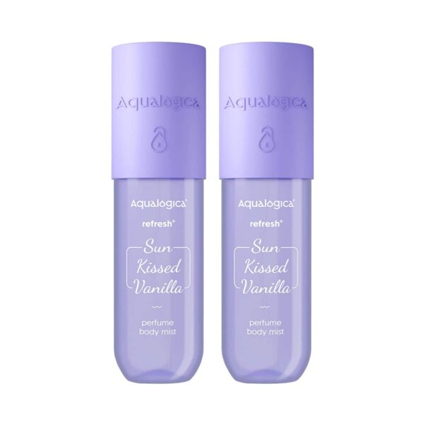 Aqualogica Refresh+ Perfume Body Mist - Sun Kissed Vanilla - Pack of 2 Combo - Aqualogica