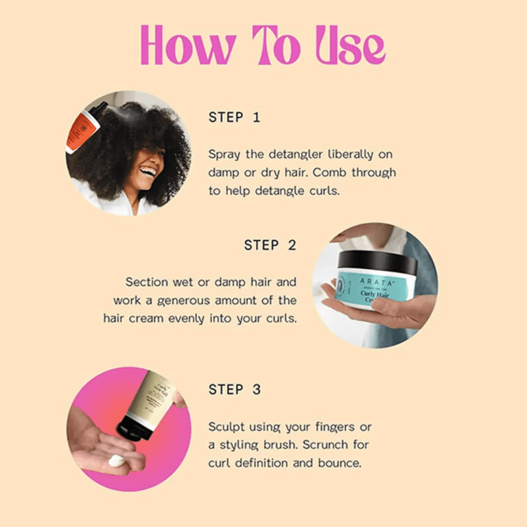 Arata Advanced Curl Care Hair Detangler Cream And Gel (3Pcs) - Arata