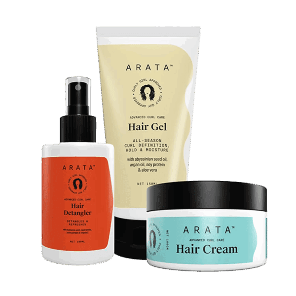 Arata Advanced Curl Care Hair Detangler Cream And Gel (3Pcs) - Arata