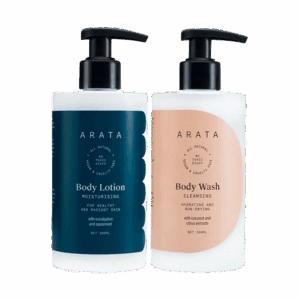 Arata Body Care Set With Cleansing Body Wash And Moisturising Body Lotion (2Pcs) - Arata