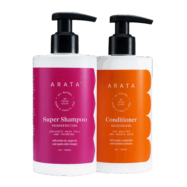 Arata Hair Fall Control Super Shampoo And Conditioner Combo (2Pcs) - Arata