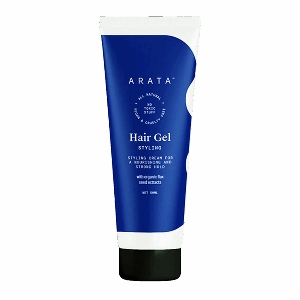 Arata Natural Hair Gel for Styling, Shaping, Strong Hold (50 ml) - Arata